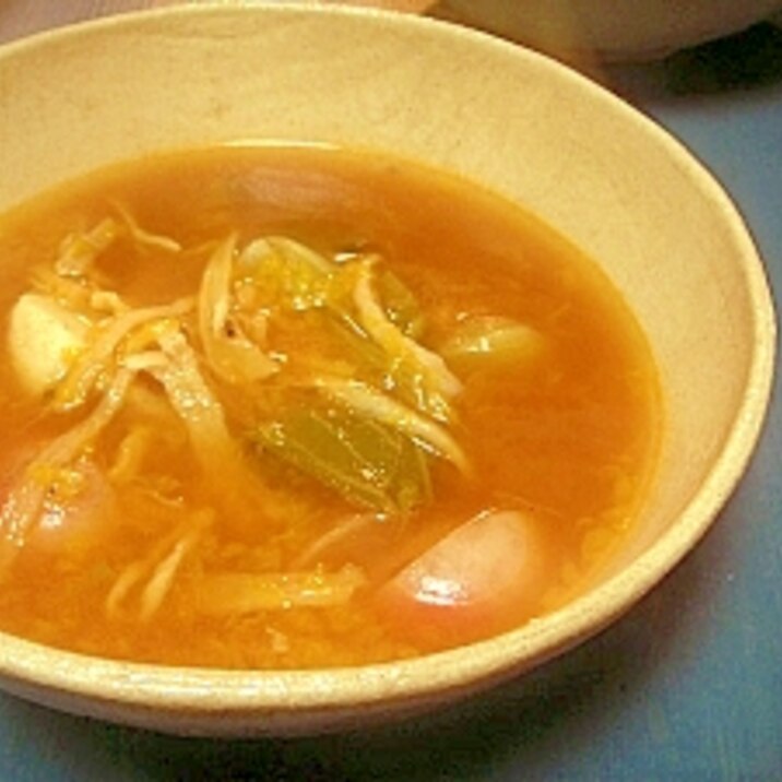 ミカンとトマトのお野菜スープ